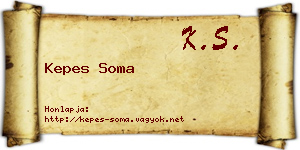 Kepes Soma névjegykártya